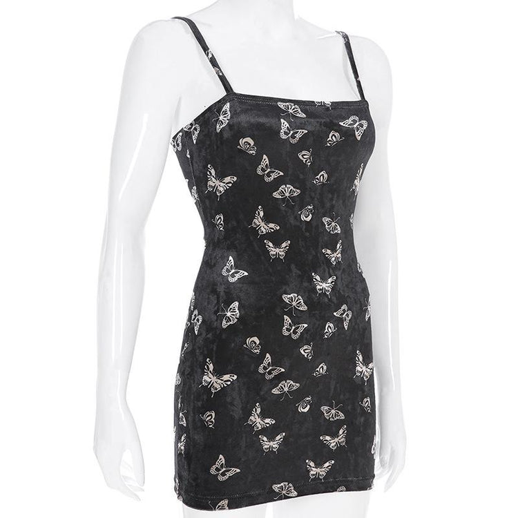 Gothic Black Dress Women Strap Backless Off Shoulder Female in Alternative Fashion - image 3