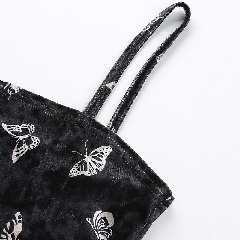Gothic Black Dress Women Strap Backless Off Shoulder Female in Alternative Fashion - image 21
