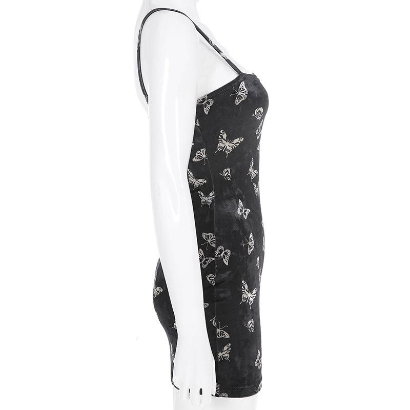Gothic Black Dress Women Strap Backless Off Shoulder Female in Alternative Fashion - image 4