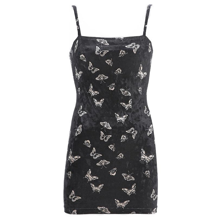 Gothic Black Dress Women Strap Backless Off Shoulder Female in Alternative Fashion - image 2