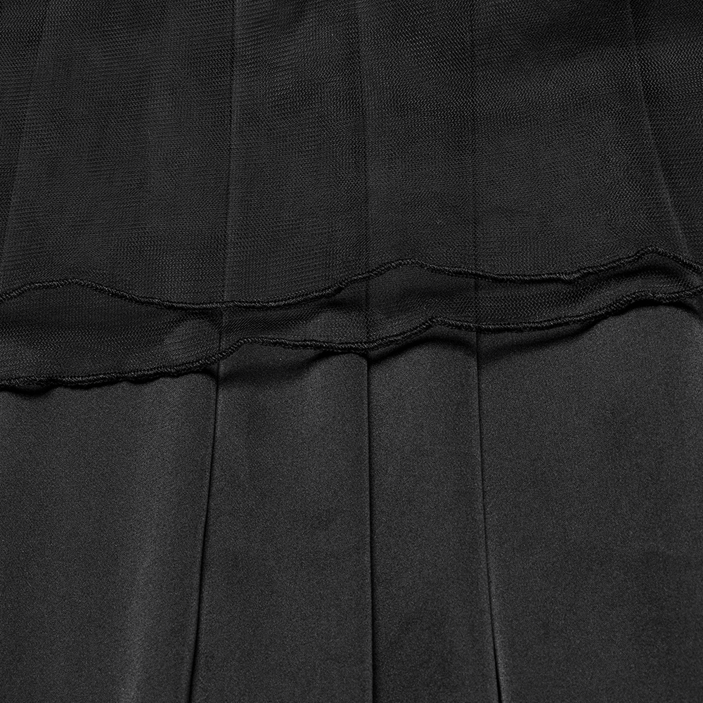 Gothic Black Lace Strapless Maxi Dress with Sequins - image 10