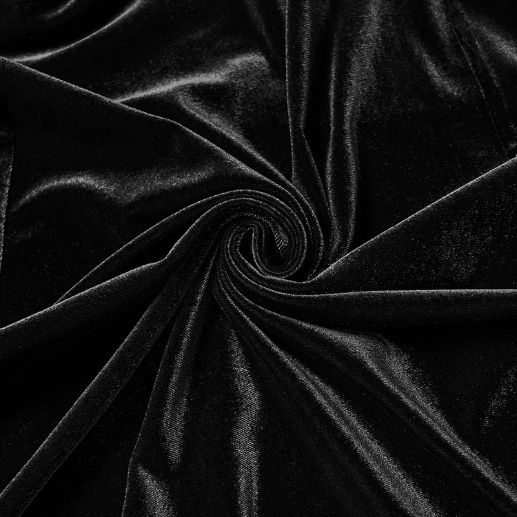 Gothic Black Velvet Maxi Dress with Lace and Mesh - image 10