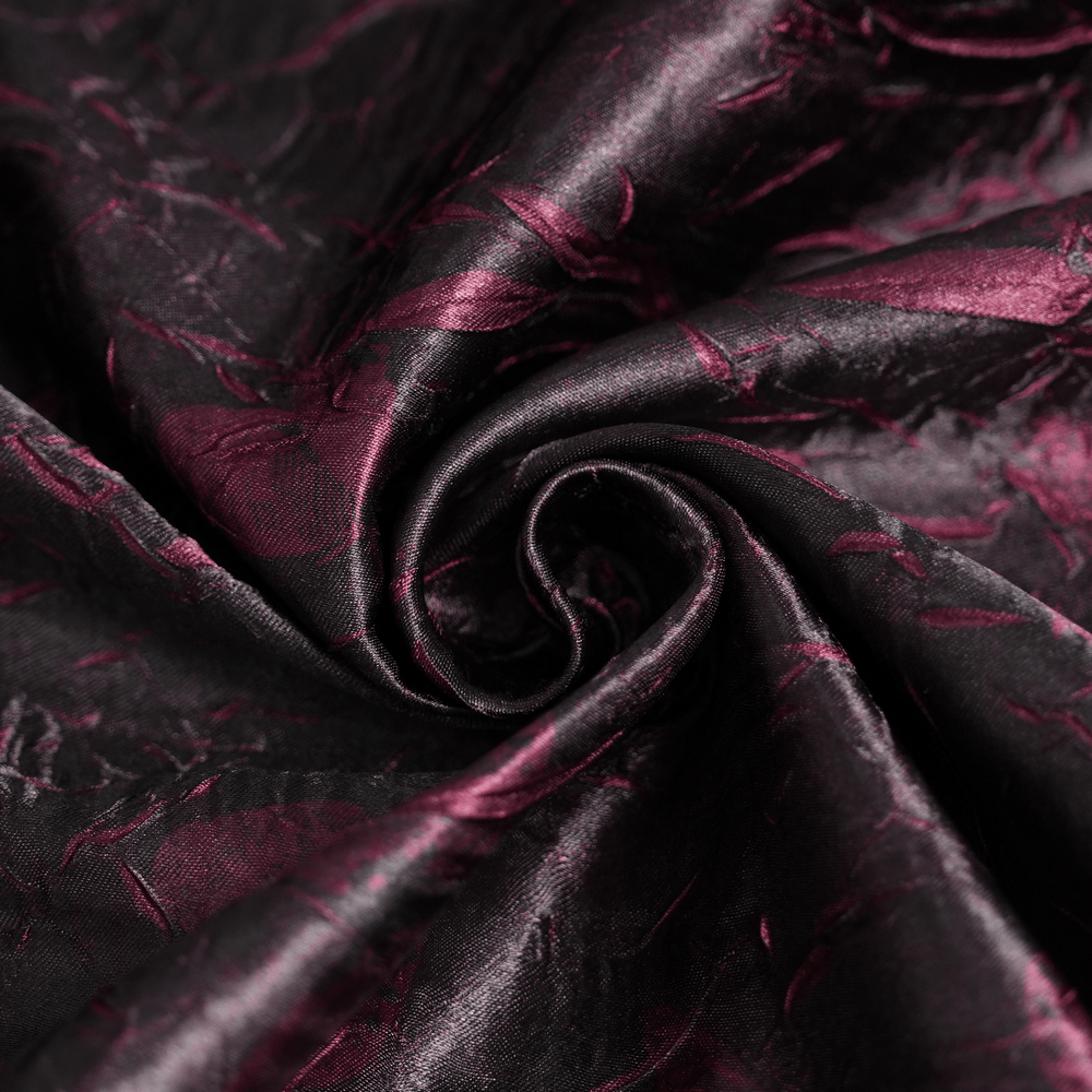 Gothic Burgundy Halter Dress with Lace Layers - image 14