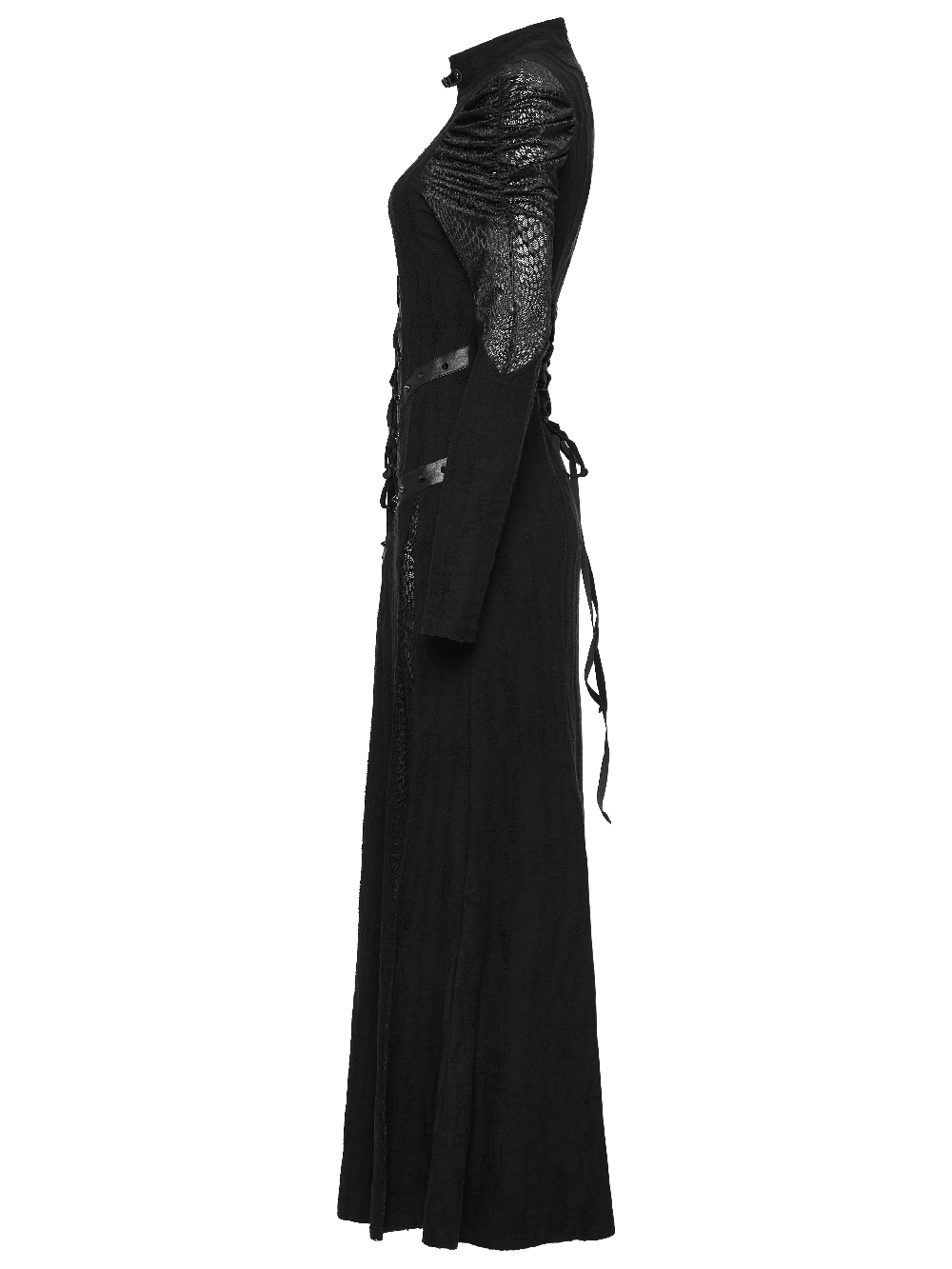 Gothic Decadence Lace-Up Mesh Dress for Women - image 5