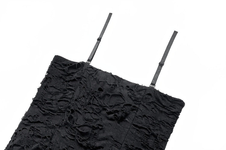 Close-up of the textured black fabric and adjustable straps.