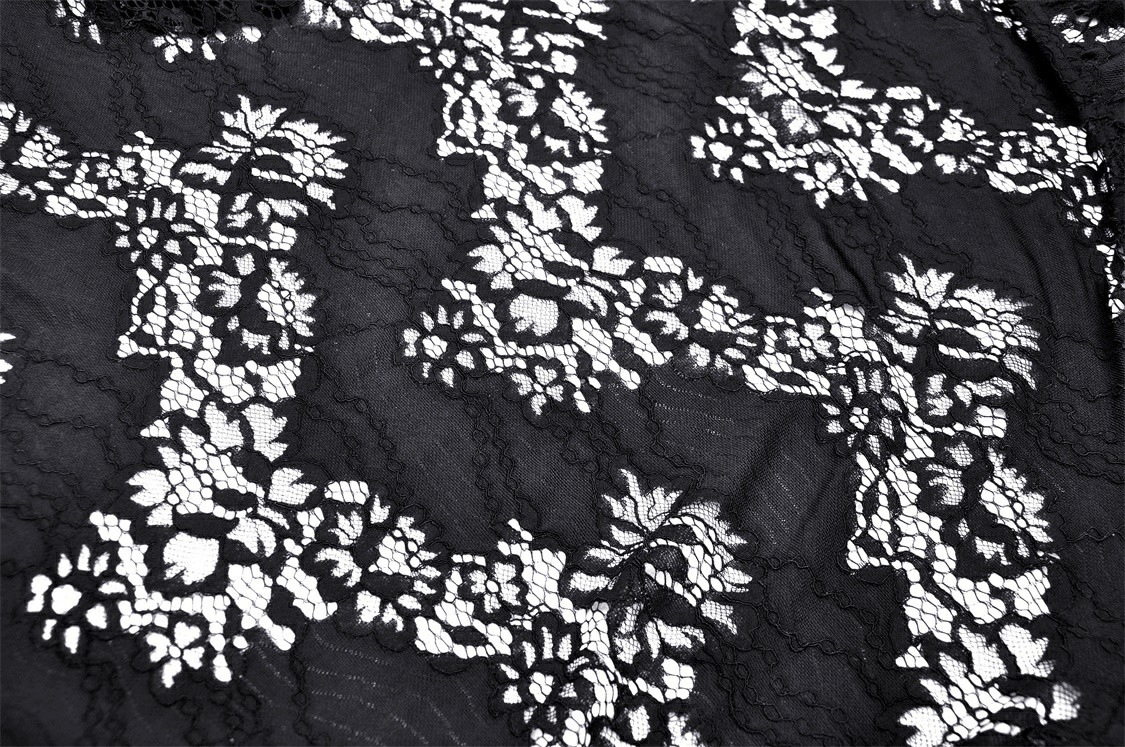 Gothic Dovetail Lace Dress with Ruffle Detailing - image 12