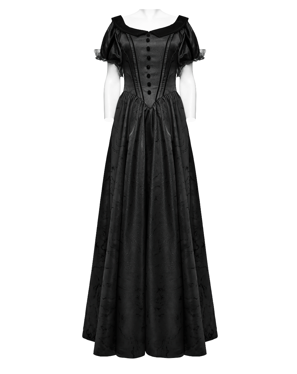Gothic Elegant Ball Gown Off-Shoulder Jacquard Dress - image 6