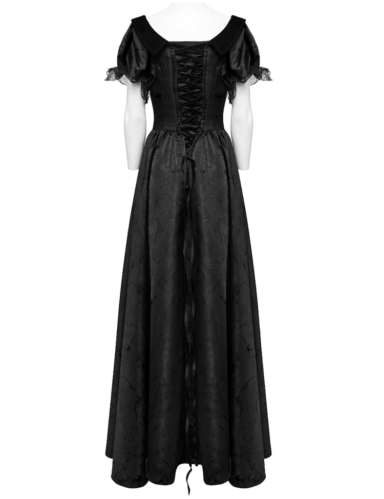 Gothic Elegant Ball Gown Off-Shoulder Jacquard Dress - image 4