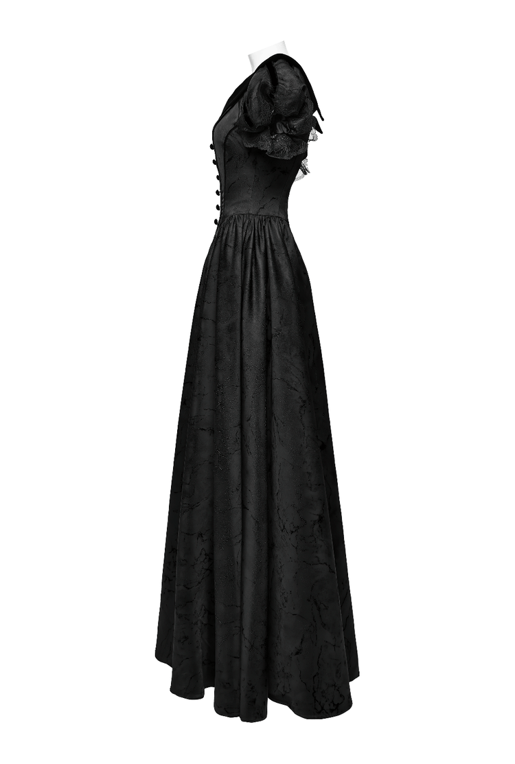 Gothic Elegant Ball Gown Off-Shoulder Jacquard Dress - image 5