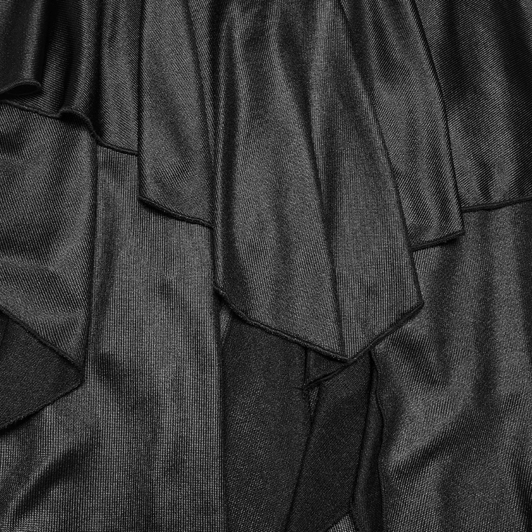 Gothic Hooded Asymmetric Mesh Dress for Women - image 9