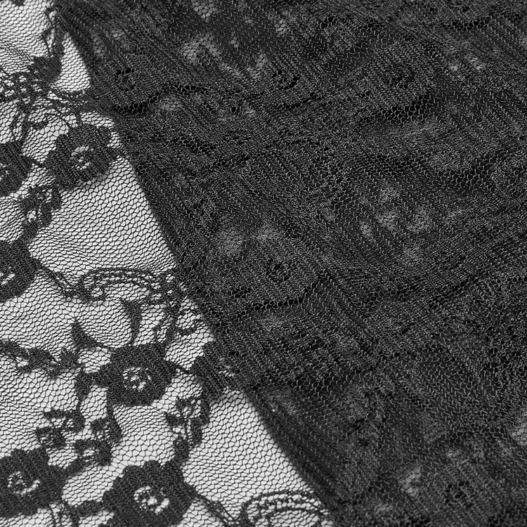 Gothic Lace Dress with Off-Shoulder and Lantern Sleeves - image 10