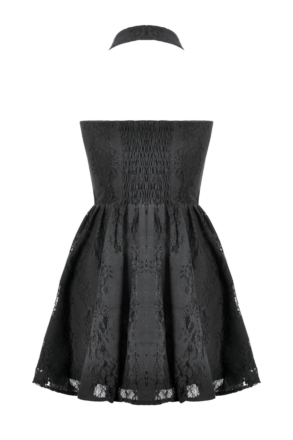 Gothic Lace Halter Dress with Keyhole Neckline - image 5