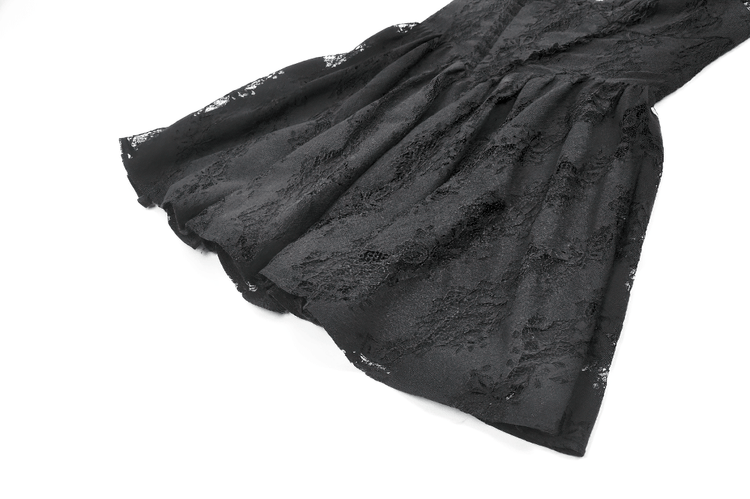 Gothic Lace Halter Dress with Keyhole Neckline - image 8