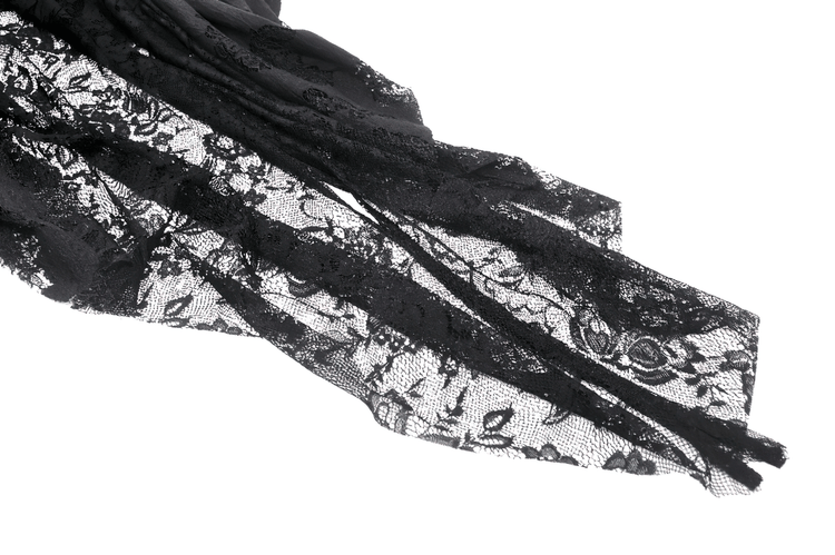 Gothic Lace High-Low Dress with Straps and Dovetail - image 10