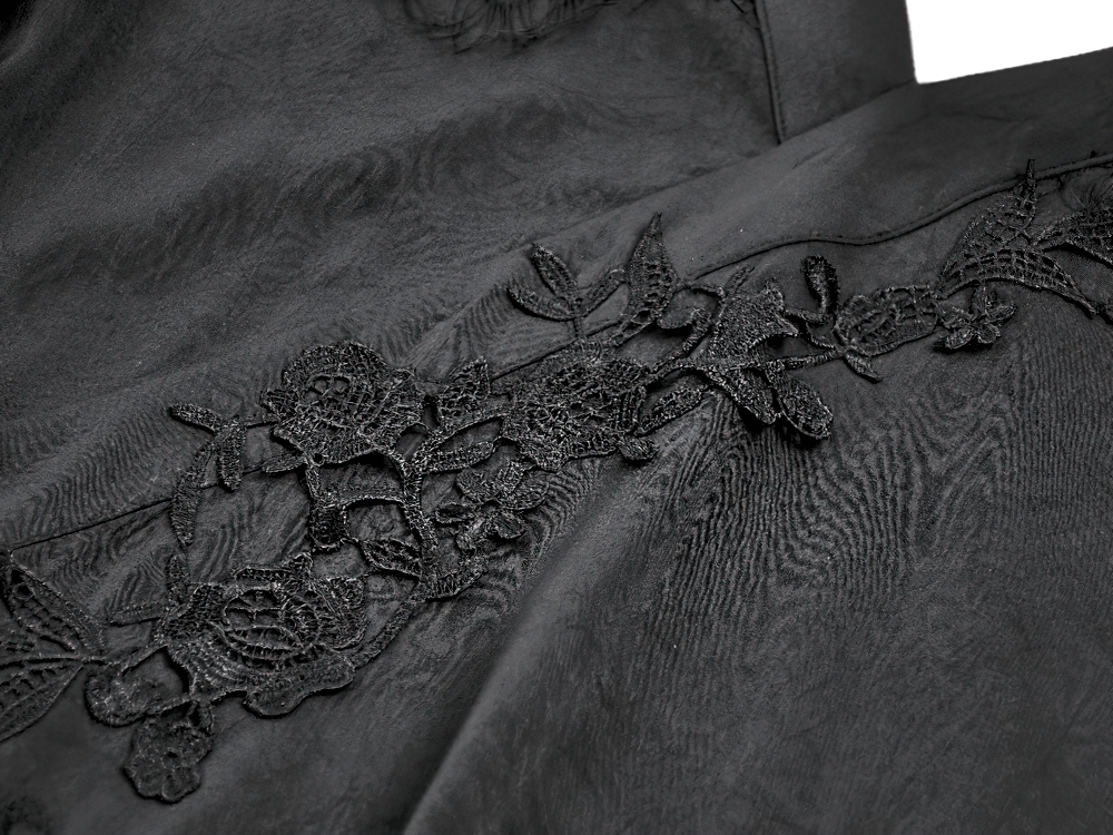 Gothic Lace Kimono Sleeved High Low Midi Dress - image 7