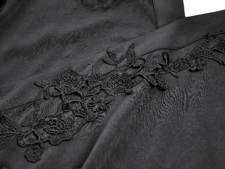 Gothic Lace Kimono Sleeved High Low Midi Dress - image 7
