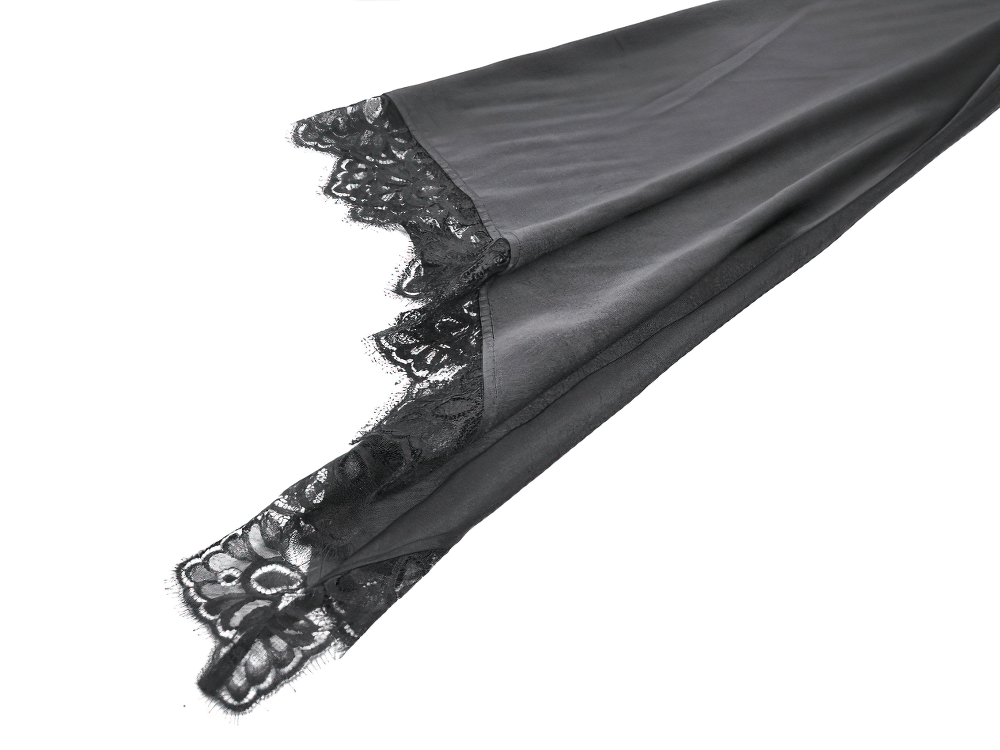 Gothic Lace Kimono Sleeved High Low Midi Dress - image 9