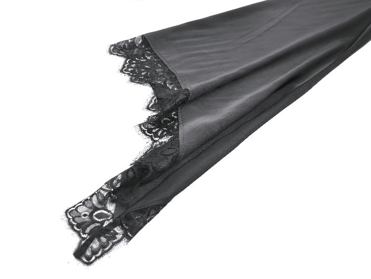 Gothic Lace Kimono Sleeved High Low Midi Dress - image 9