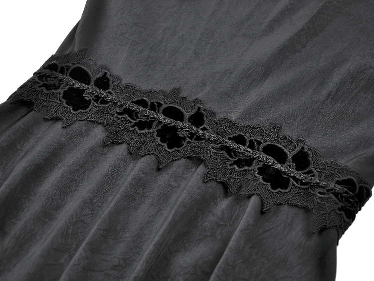 Gothic Lace Kimono Sleeved High Low Midi Dress - image 11