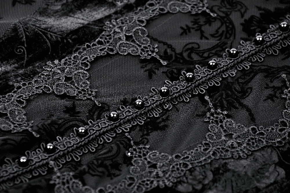 Gothic Lace Off-Shoulder Dress with Bell Sleeves - image 8