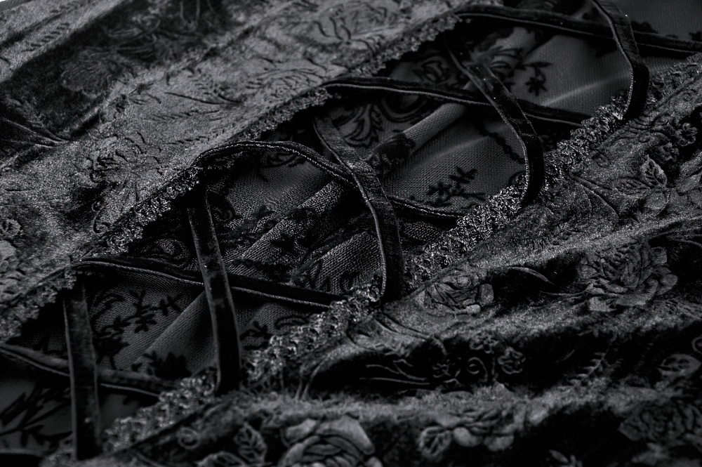 Gothic Lace Off-Shoulder Dress with Bell Sleeves - image 11