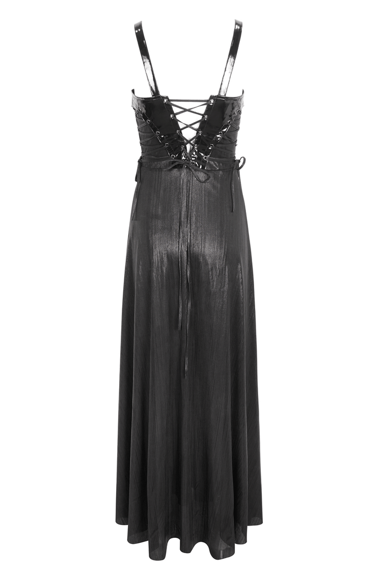 Gothic Lace-Up Back Dress with Adjustable Shoulder Straps - image 5