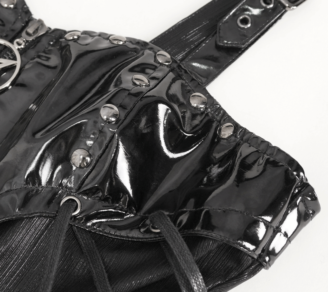 Gothic Lace-Up Back Dress with Adjustable Shoulder Straps - image 7