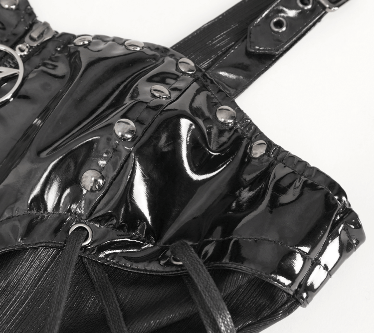 Gothic Lace-Up Back Dress with Adjustable Shoulder Straps - image 7