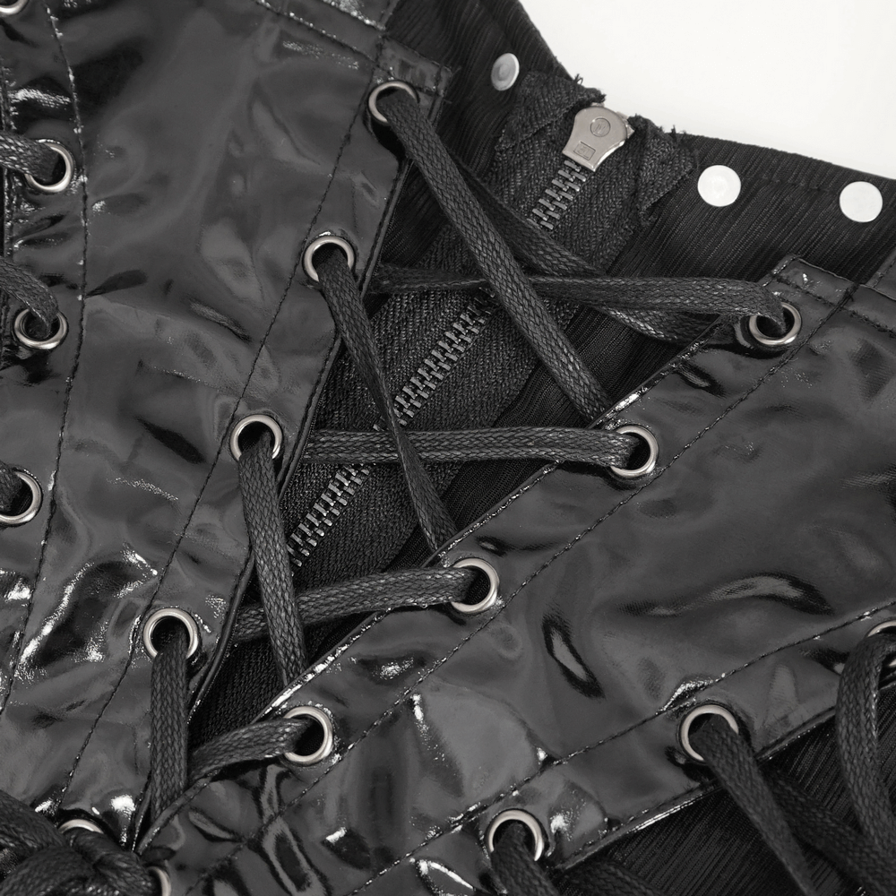 Gothic Lace-Up Back Dress with Adjustable Shoulder Straps - image 12