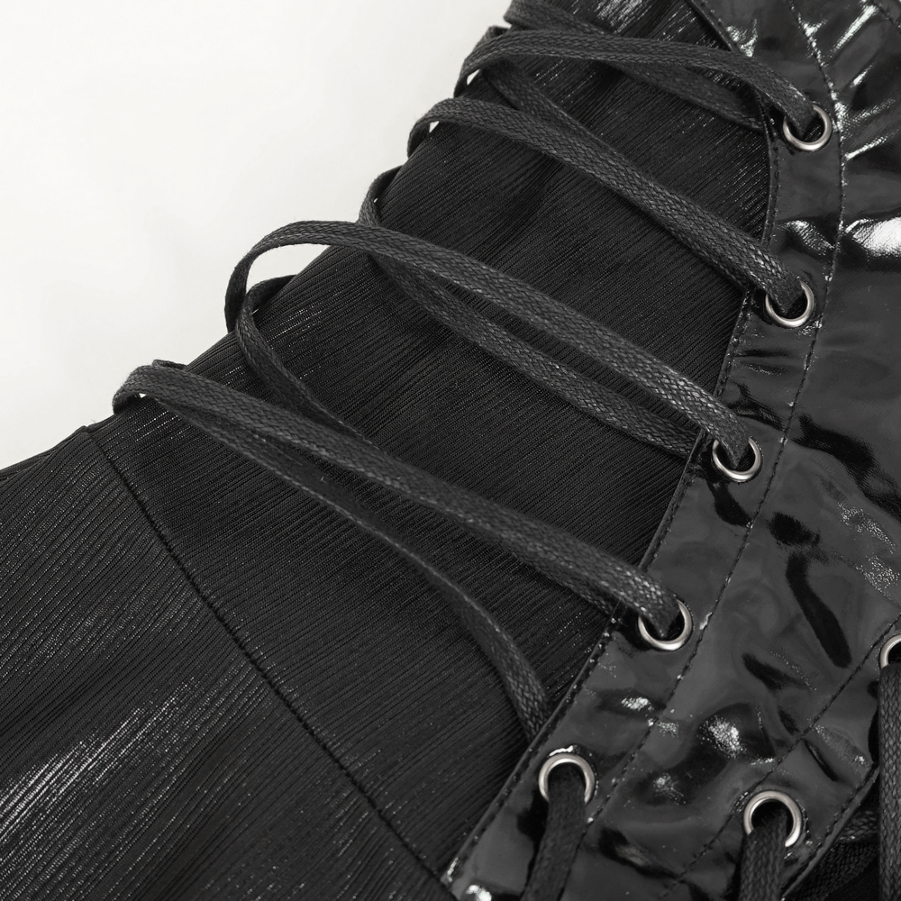 Gothic Lace-Up Back Dress with Adjustable Shoulder Straps - image 13
