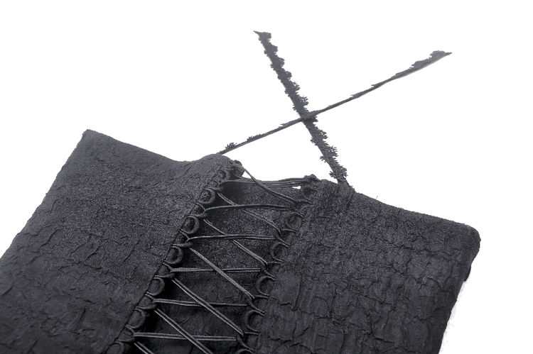 Gothic Lace-Up Black Tulle Dress - Trendy Style - image 13