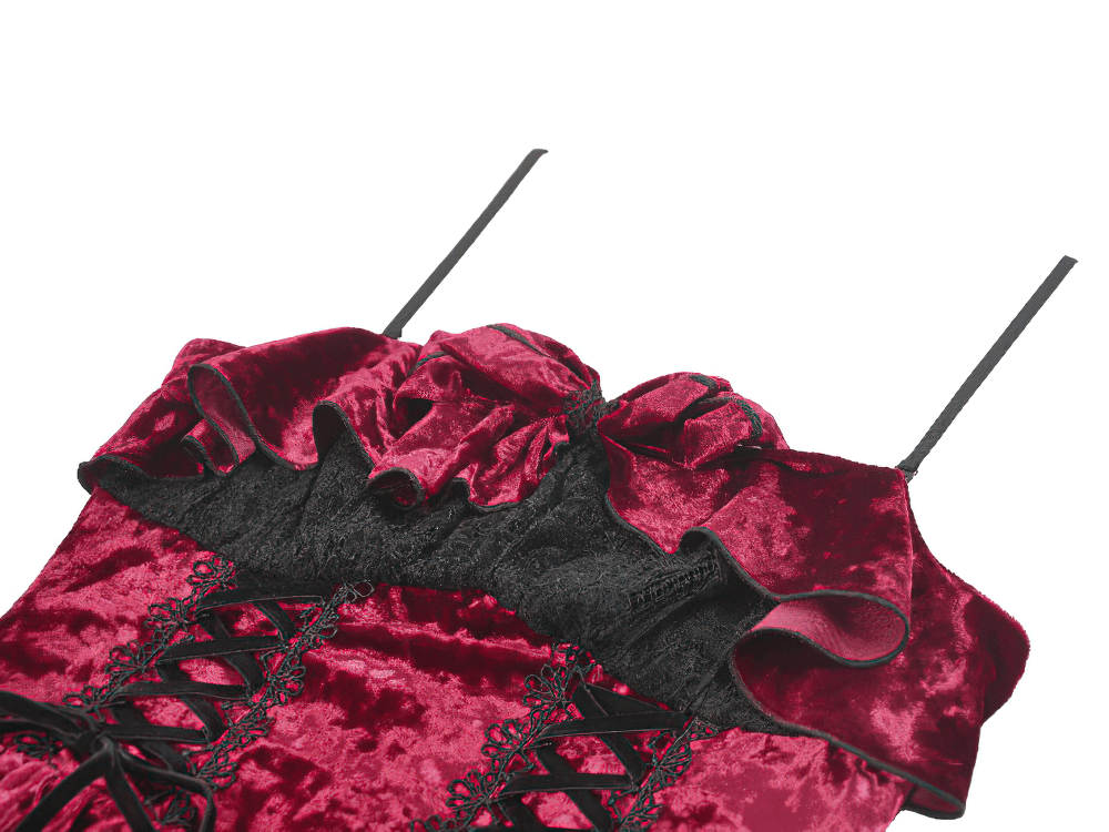 Gothic Lolita Mini Dress with Black Lace Details - image 6