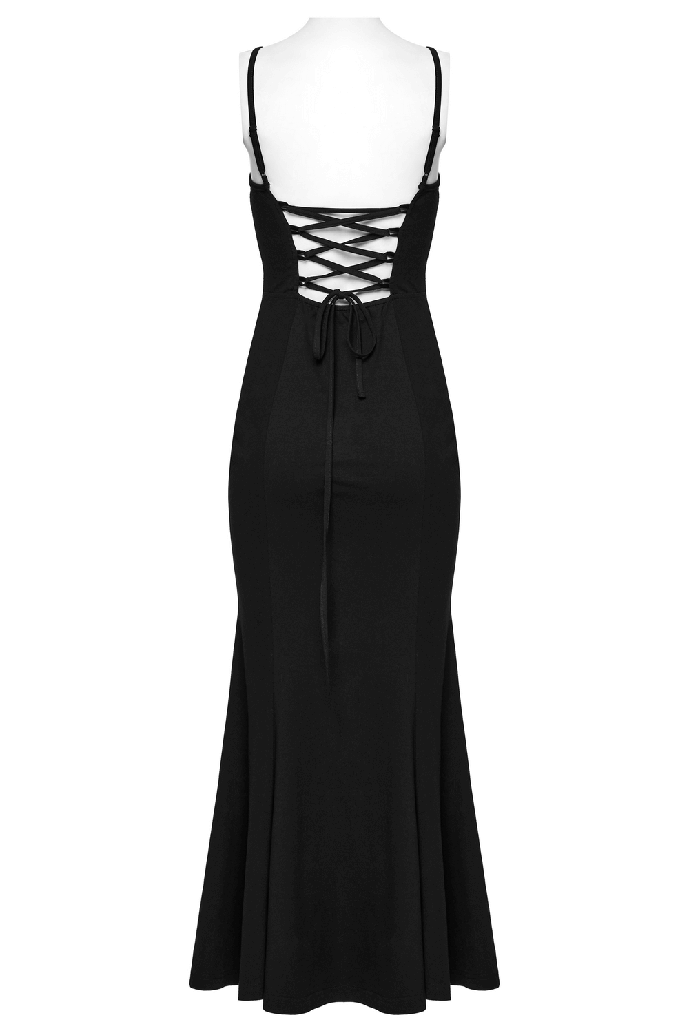 Gothic Mesh Panel Dress with Claw Slashed Design - image 6
