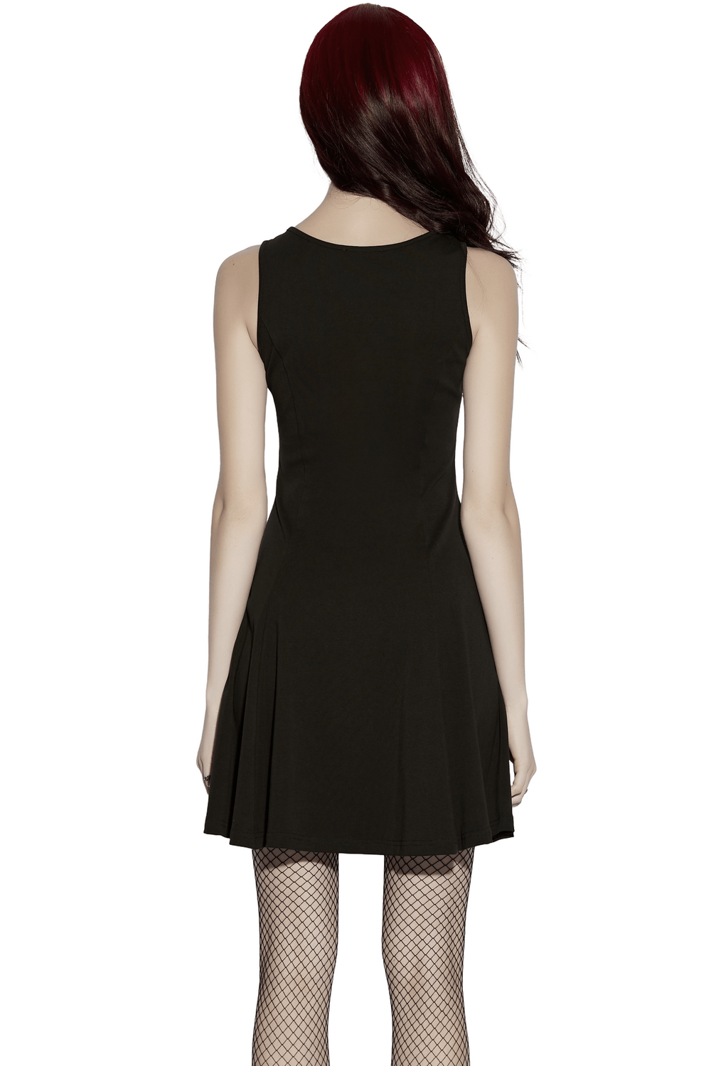 Gothic Moon Phase Skater Black Dress for Women - image 2