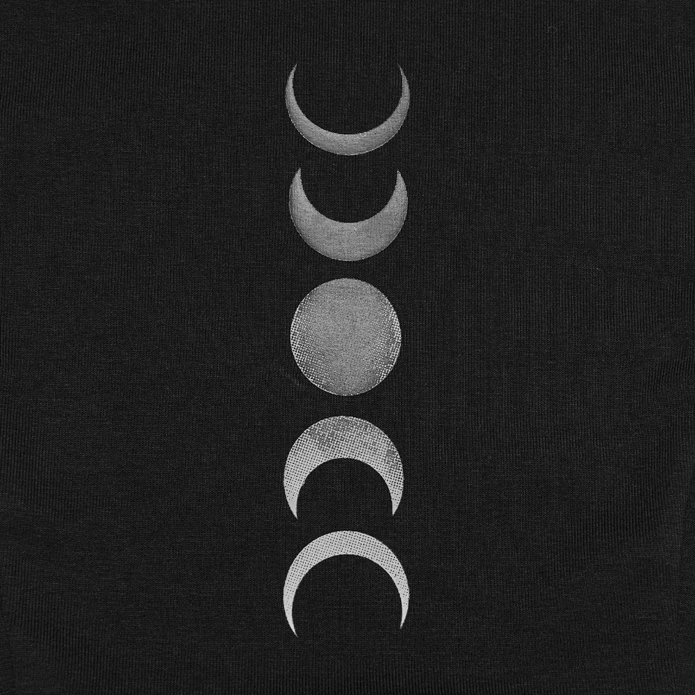 Gothic Moon Phase Skater Black Dress for Women - image 9