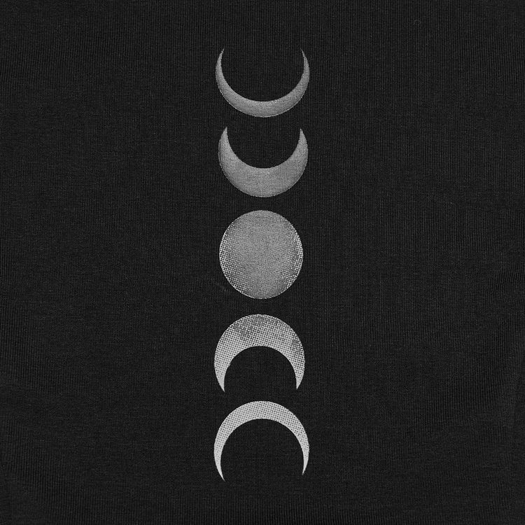 Gothic Moon Phase Skater Black Dress for Women - image 9