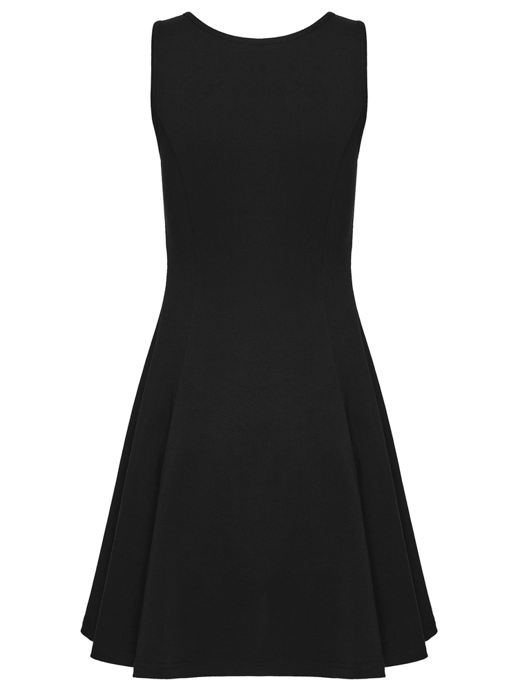 Gothic Moon Phase Skater Black Dress for Women - image 6