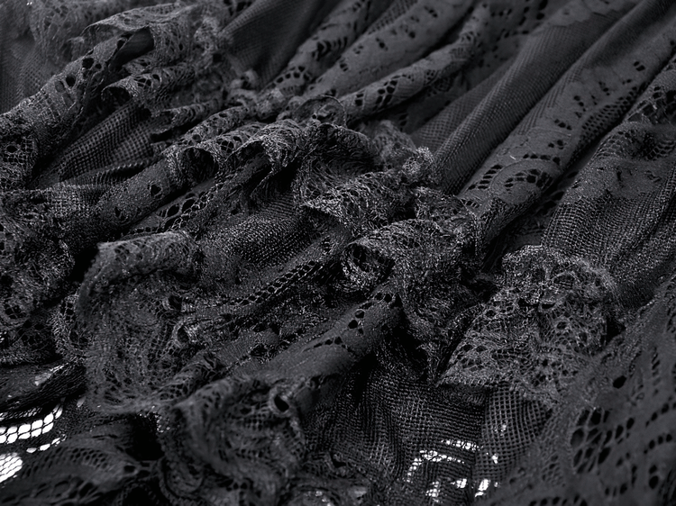 Gothic Off-Shoulder Lace High-Low Dress for Women - image 9