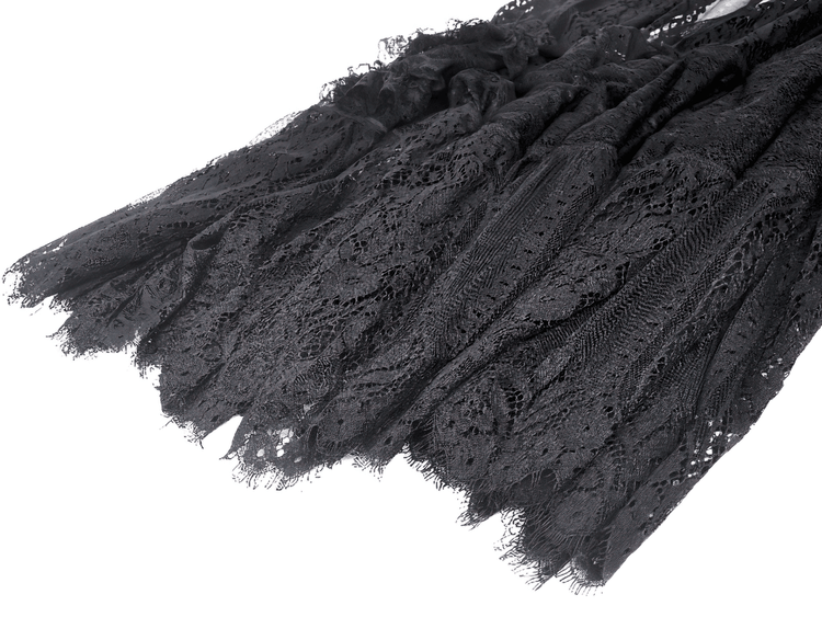 Gothic Off-Shoulder Lace High-Low Dress for Women - image 13