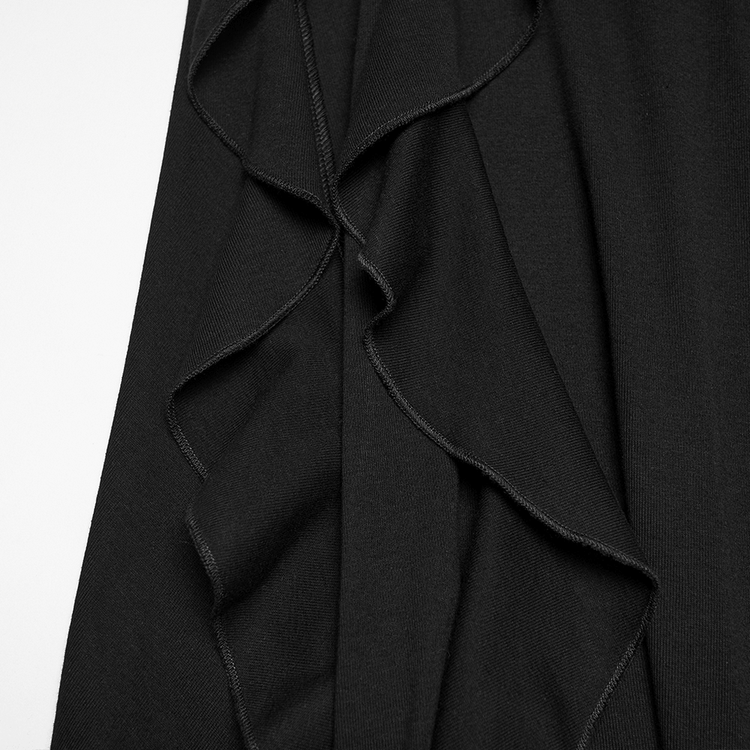 Gothic Punk Halter Mesh Dress With Ruffled Hem - image 8