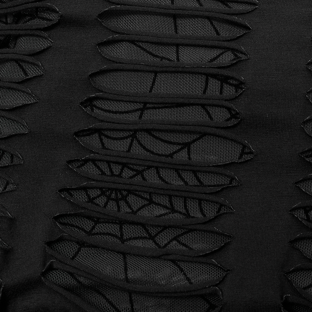 Gothic Sexy Cut Mini Dress with Spider Web Detail - image 9