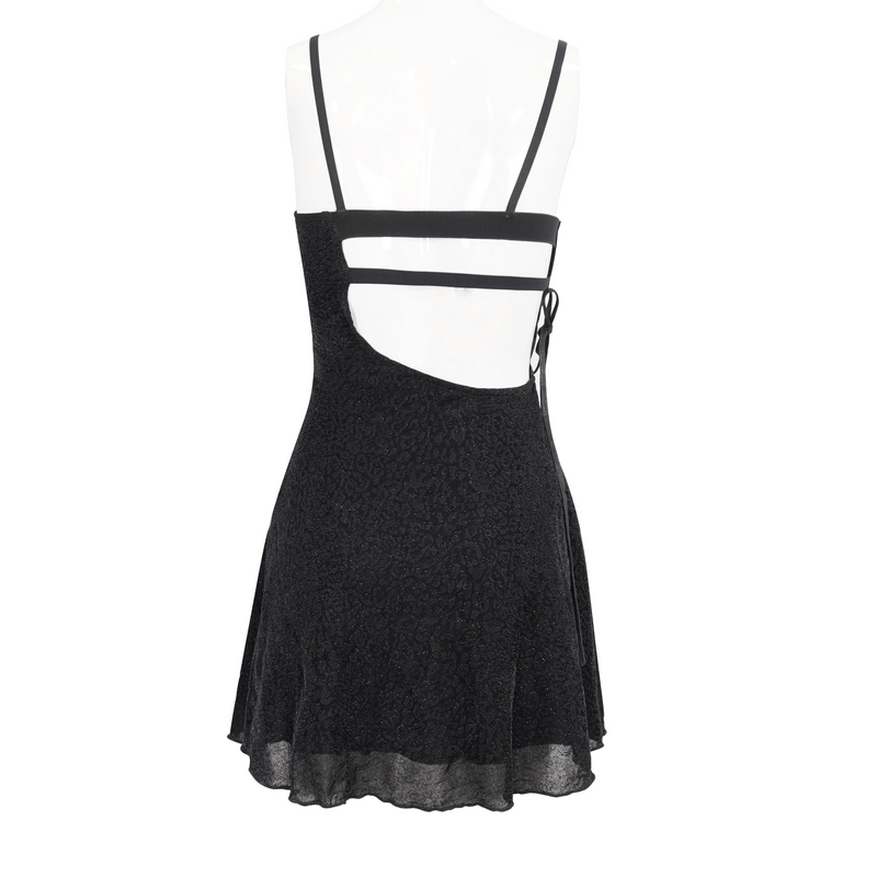 Gothic Sexy Hollow Out Lace-up Dress / Female Adjustable Shoulder Straps Short Dresses - image 6
