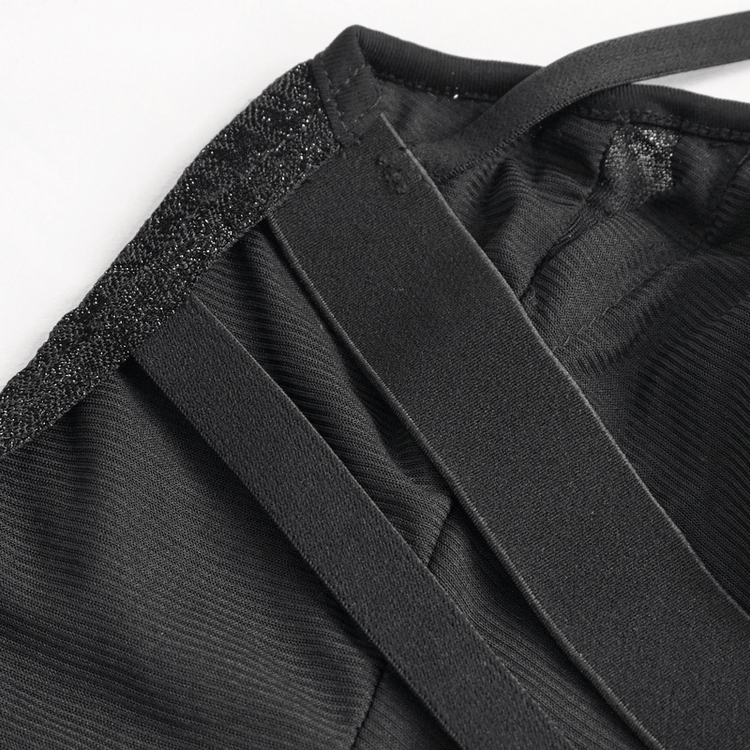 Gothic Sexy Hollow Out Lace-up Dress / Female Adjustable Shoulder Straps Short Dresses - image 16