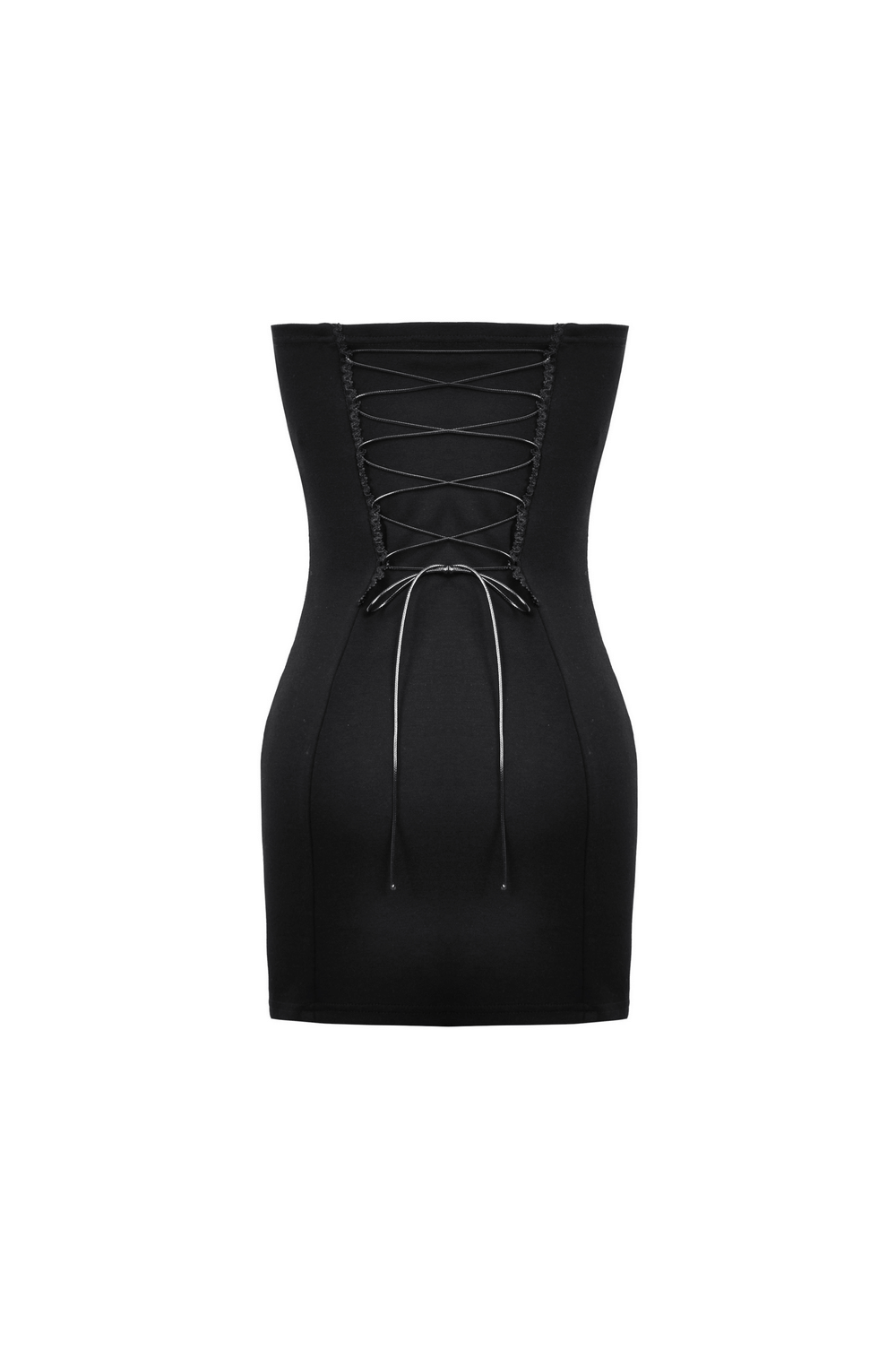 Gothic Skull Print Sleeveless Dress with Lace Detail - image 5