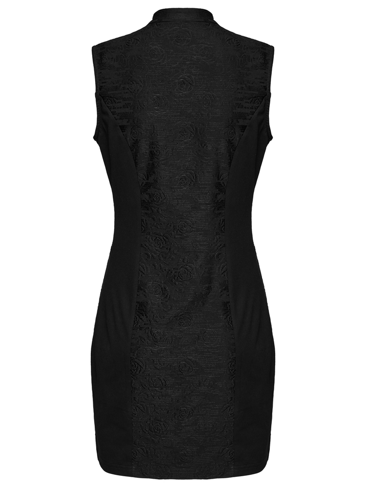 Gothic Sleeveless Cheongsam Dress with Hollow Cutout - image 6