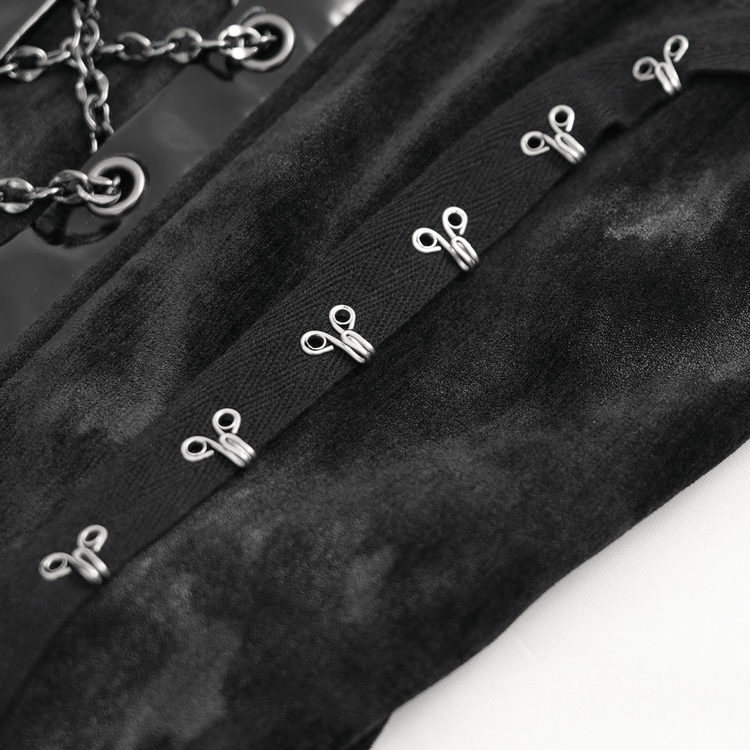Gothic Slip Dress with Chains and Gloves for Women - image 9
