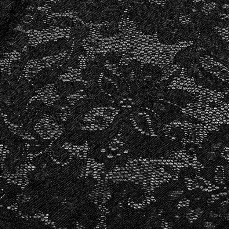 Gothic Style Black Velvet Lace Panel Mermaid Dress - image 10