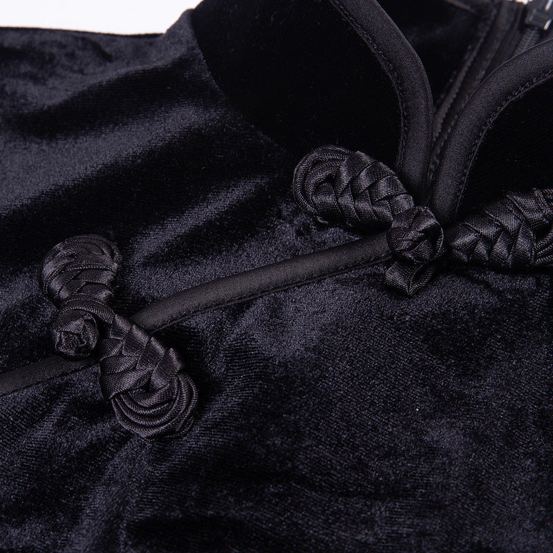 Gothic Style Velvet Women Dress / Cheongsam Dress in Alternative Fashion - image 17