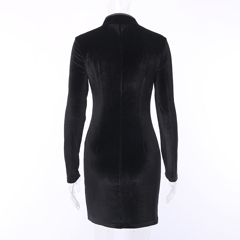 Gothic Style Velvet Women Dress / Cheongsam Dress in Alternative Fashion - image 5