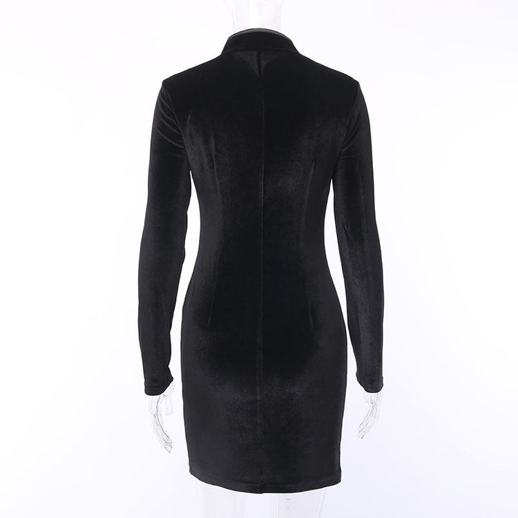 Gothic Style Velvet Women Dress / Cheongsam Dress in Alternative Fashion - image 5